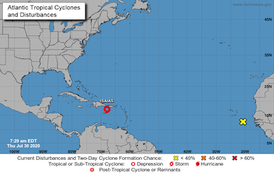 Photo Map of TS Isaias